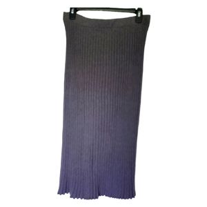 T Tahari Mineral Grey Ribbed Sweater Pencil Skirt L NWT
